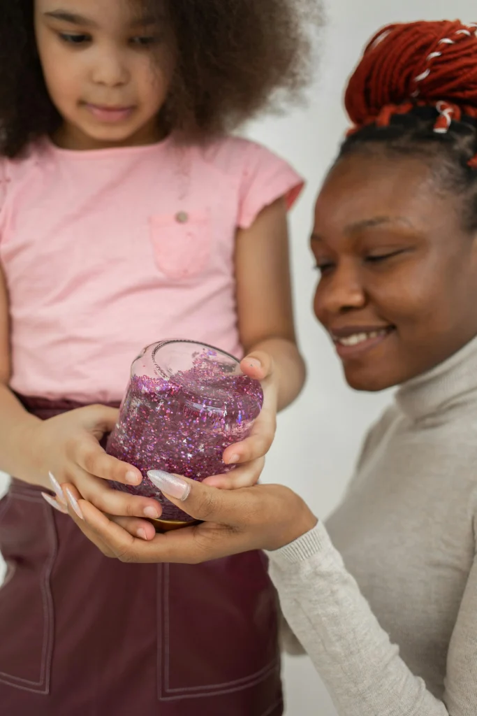 jar glitter activity