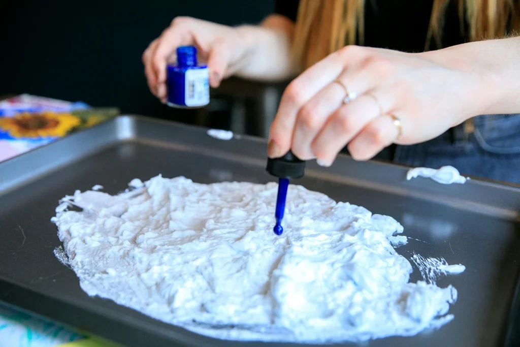 Sensory Play Ideas to Boost Toddler Development 14 shaving cream colour art