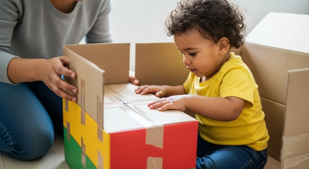 20 Easy & Cheap Toddler Activities (That Will Save Your Sanity!) 6 Cardboard Box Forts