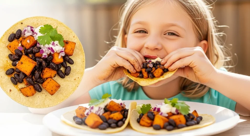 10 Veggie-Packed Meals That Make Kids Ask for Seconds 6 4. Sweet Potato & Black Bean Tacos