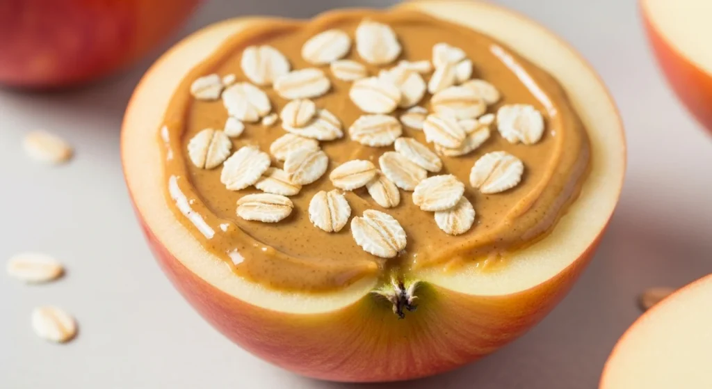 Apple Sandwiches with Nut Butter & Oats