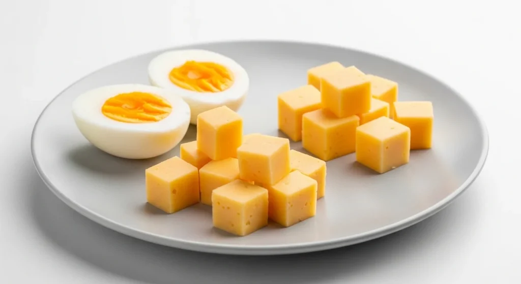 Boiled Eggs & Cheese Cubes