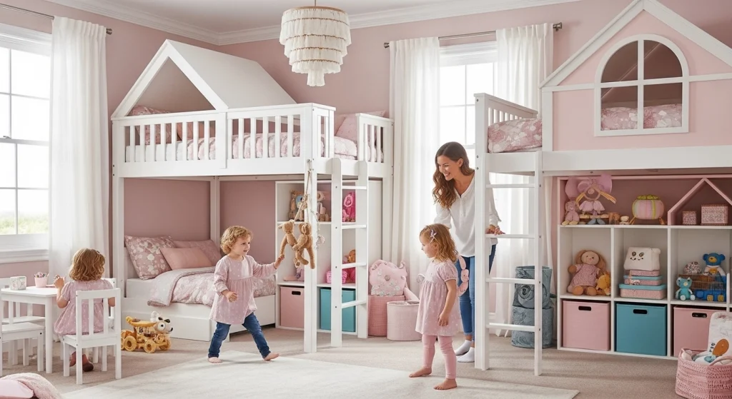 Built-In Storage with Loft Beds mom luvs it