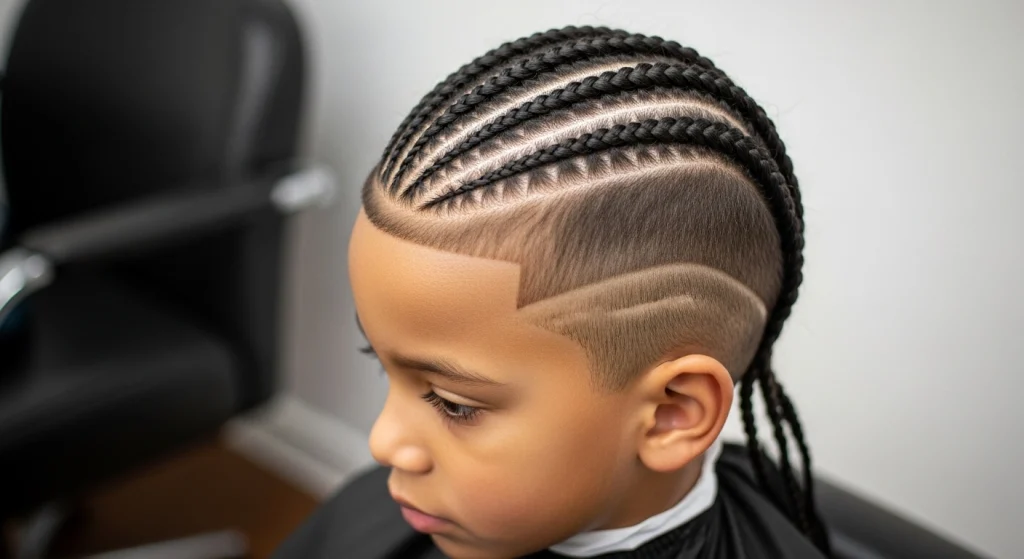 20+ Cute & Creative Kids Cornrow Hairstyles Moms Can’t Stop Pinning 18 Cornrows with Side Shaved Design