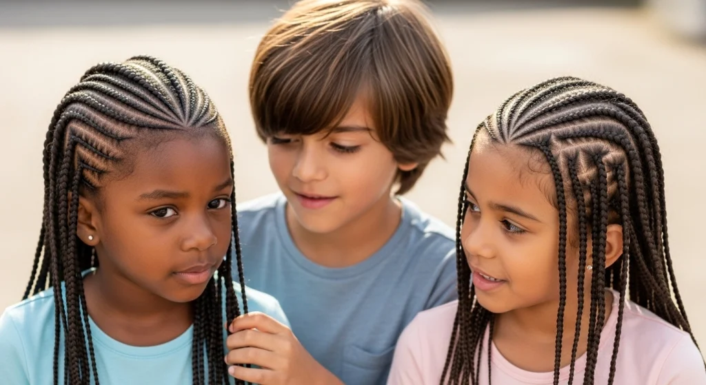 20+ Cute & Creative Kids Cornrow Hairstyles Moms Can’t Stop Pinning 17 Cornrows with Triangle Parts