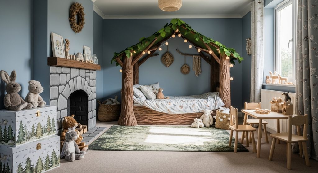 20+ Magical Rooms That Make Kids Feel Safe & Seen 17 Fairytale Woodland Room