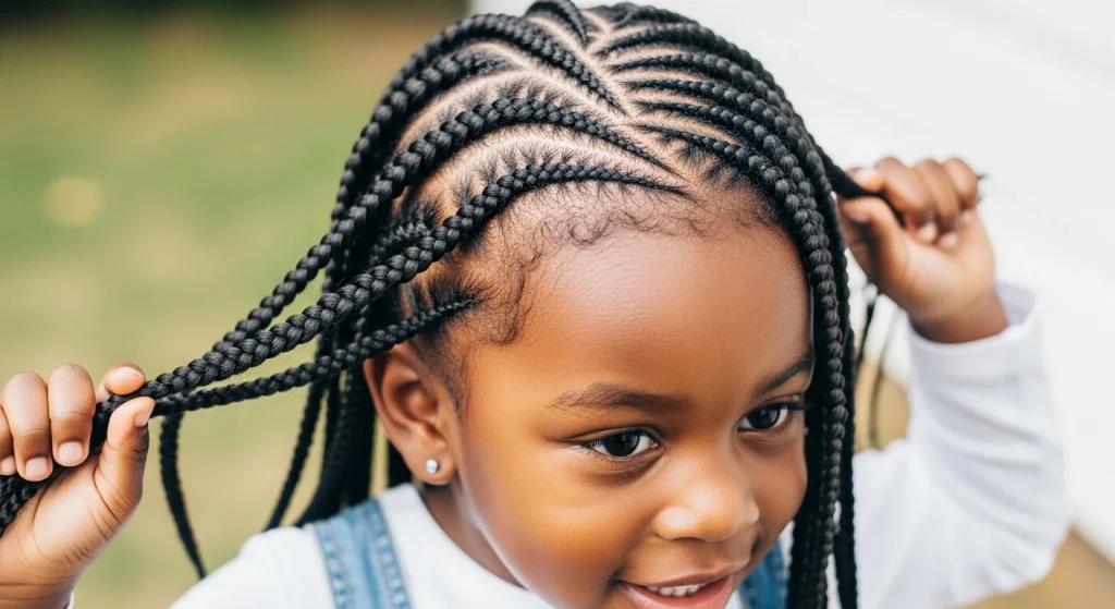 20+ Cute & Creative Kids Cornrow Hairstyles Moms Can’t Stop Pinning 7 Feed-In Cornrows style