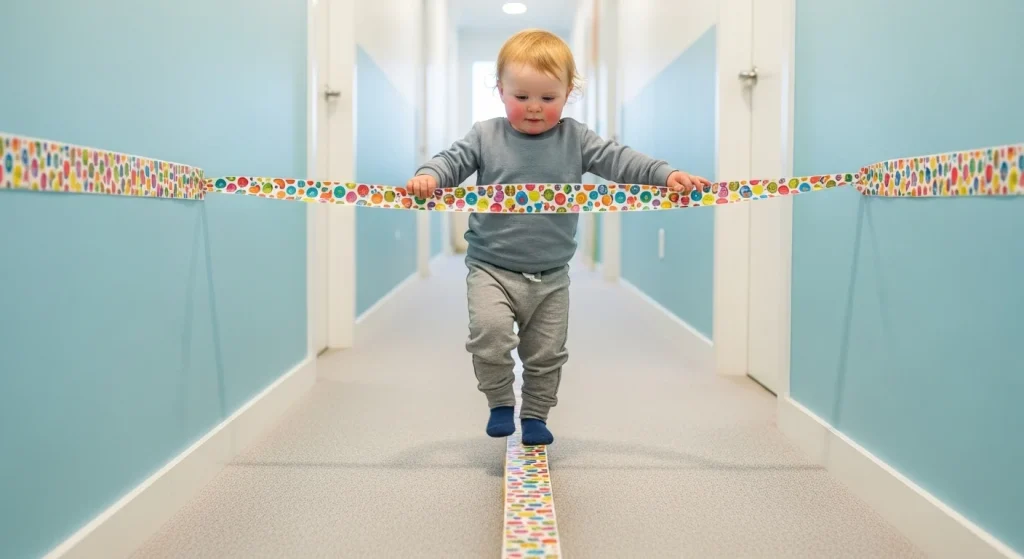 Tired of Tantrums? Try These 17 Gross Motor Activities 18 Hallway Tape Balance Beam