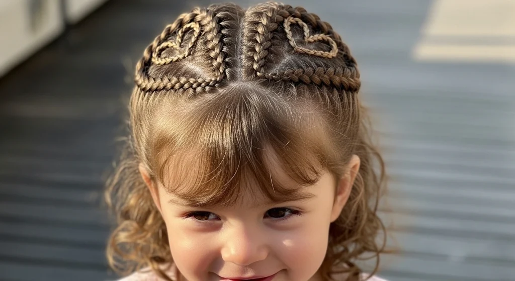 20+ Cute & Creative Kids Cornrow Hairstyles Moms Can’t Stop Pinning 6 Heart-Shaped Braids