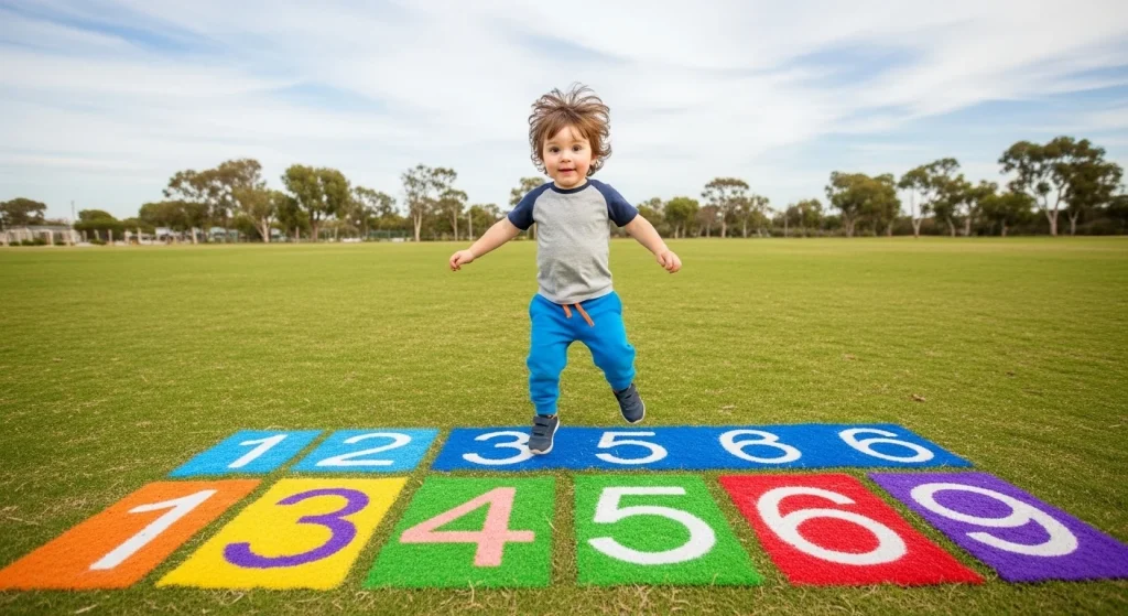 Tired of Tantrums? Try These 17 Gross Motor Activities 6 Jumping Number Line