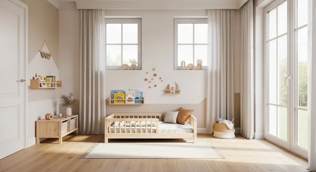 20+ Magical Rooms That Make Kids Feel Safe & Seen 12 Montessori-Style Minimalist Room