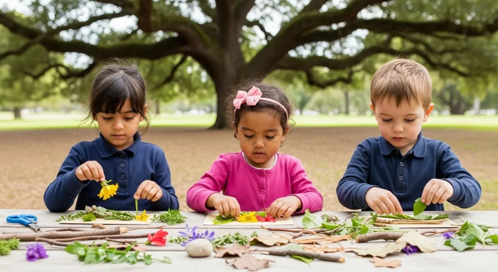 Outdoor Learning Games for Kindergarten That Teach 11 Nature Art Collage