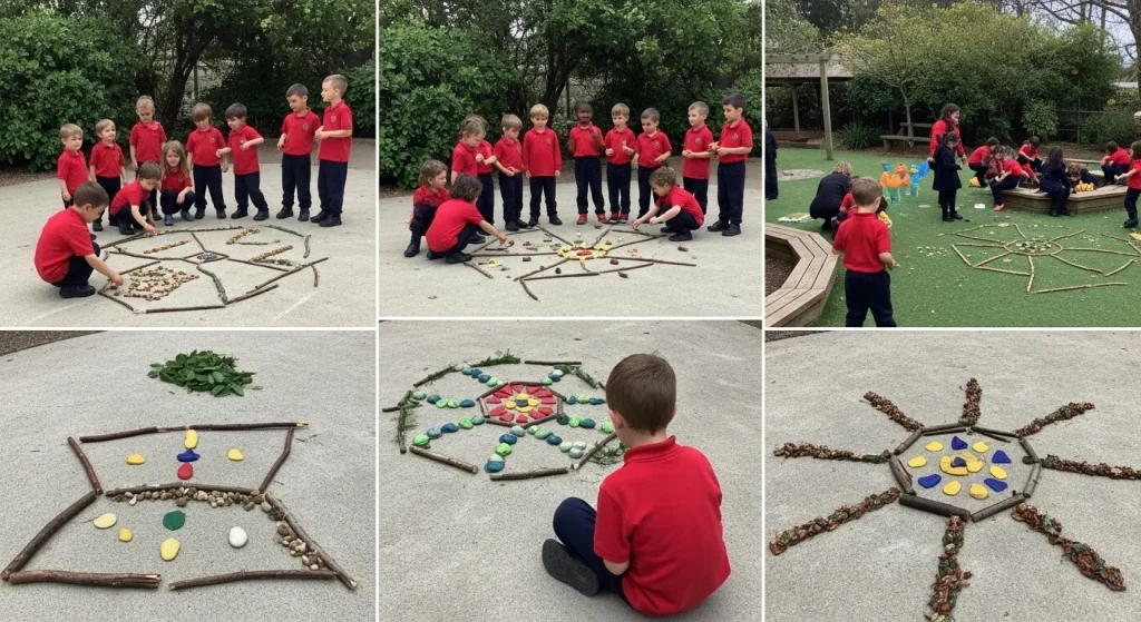 Outdoor Learning Games for Kindergarten That Teach 6 Outdoor Pattern Play