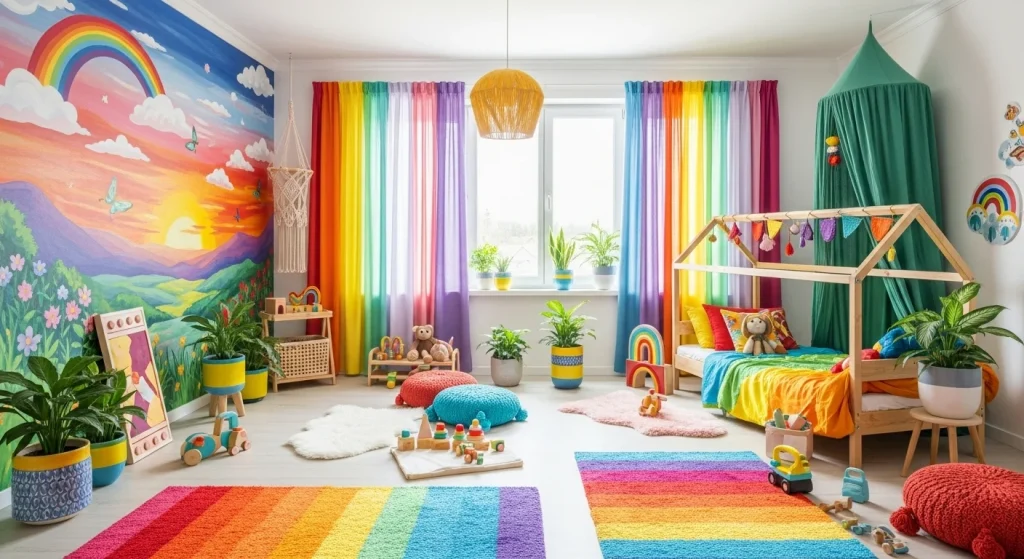 Boho Kids’ Rooms That Feel Like a Hug 15 Rainbow and Sunset Color Palettes