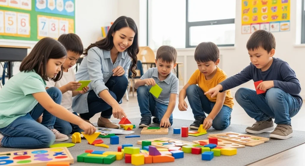 10 Easy Kindergarten Activities That Boost Learning & Fun 7 Shape Hunt Adventure