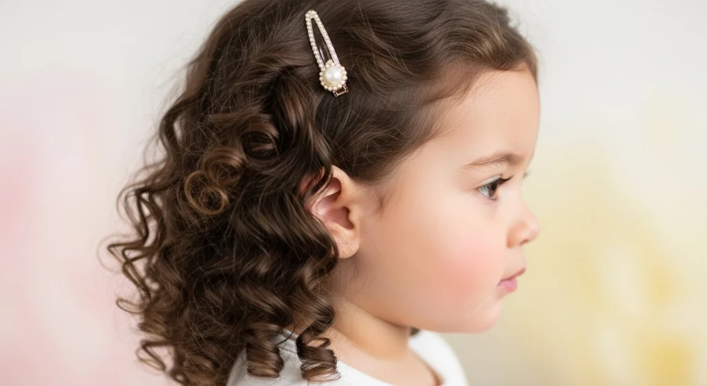 20+ Adorable Toddler Girl Hairstyles Moms Can't Get Enough Of 9 Side Clip with Natural Curls toddler