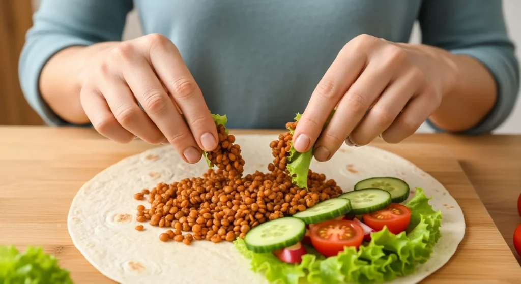 The Lazy Mom’s Guide to Healthy Eating (Without Giving Up Taste or Time) 5 Using pre-cooked lentils in wraps