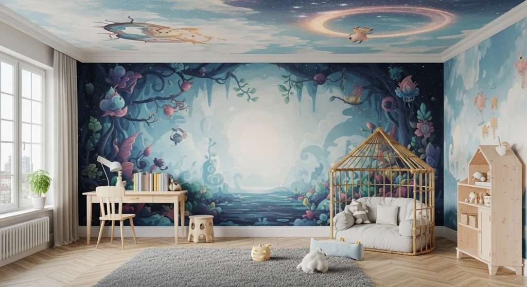 Whimsical Wall Murals & Magical Ceilings