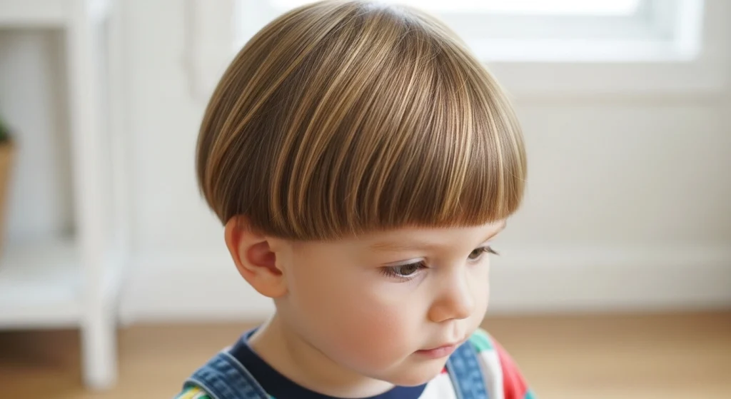 14 Trendy Toddler Boy Hairstyles Moms Are Obsessed With 13 bowl cut revival toddler