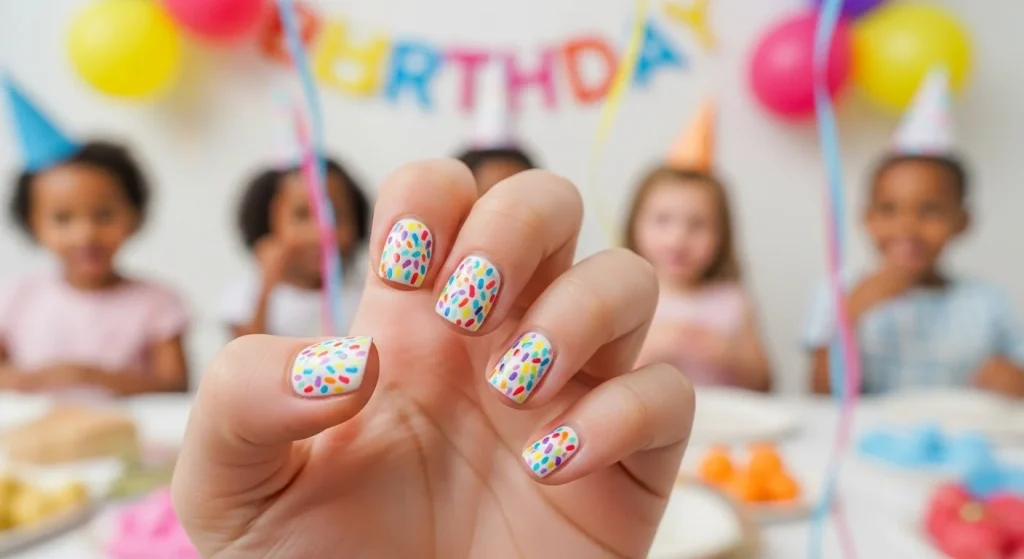  Confetti Burst Nails