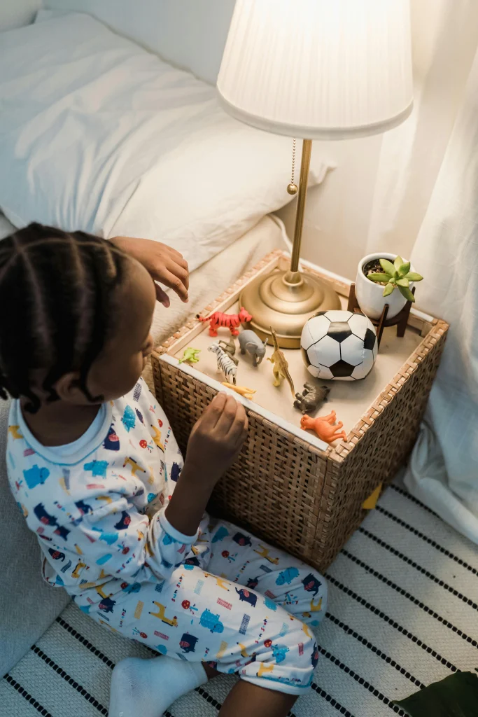 Bedside Caddy in kids room