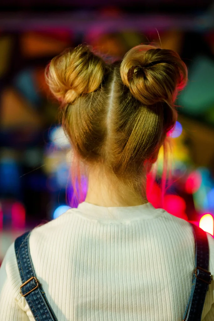 20+ Adorable Toddler Girl Hairstyles Moms Can't Get Enough Of 6 Half-Up Double Buns hairstyle for toddlers