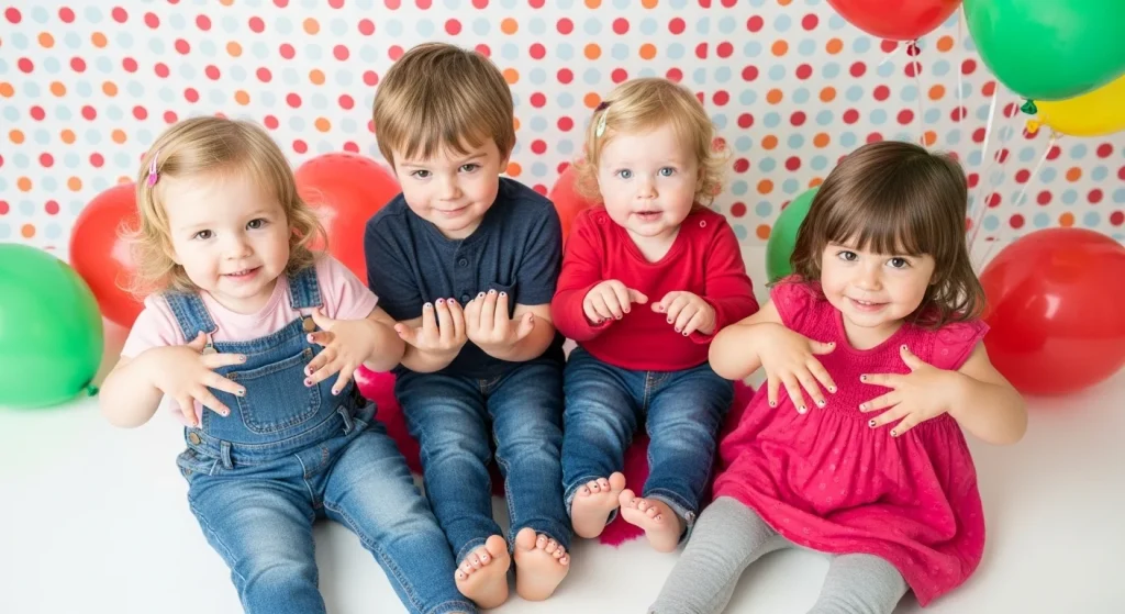 Too Hot for Polish? Try These 10 Breezy Summer Nails for Moms & Kids 13 nail party