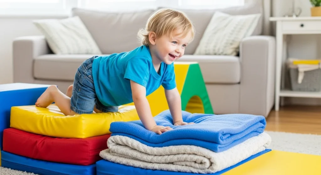 20 Easy & Cheap Toddler Activities (That Will Save Your Sanity!) 8 indoor obstacles course