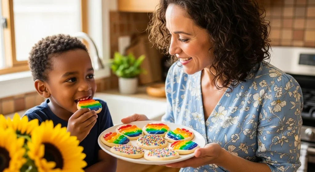 Moms Are Obsessed With These Rainbow Jello Sugar Cookies — Here’s Why 2 rainbow jelly cookies