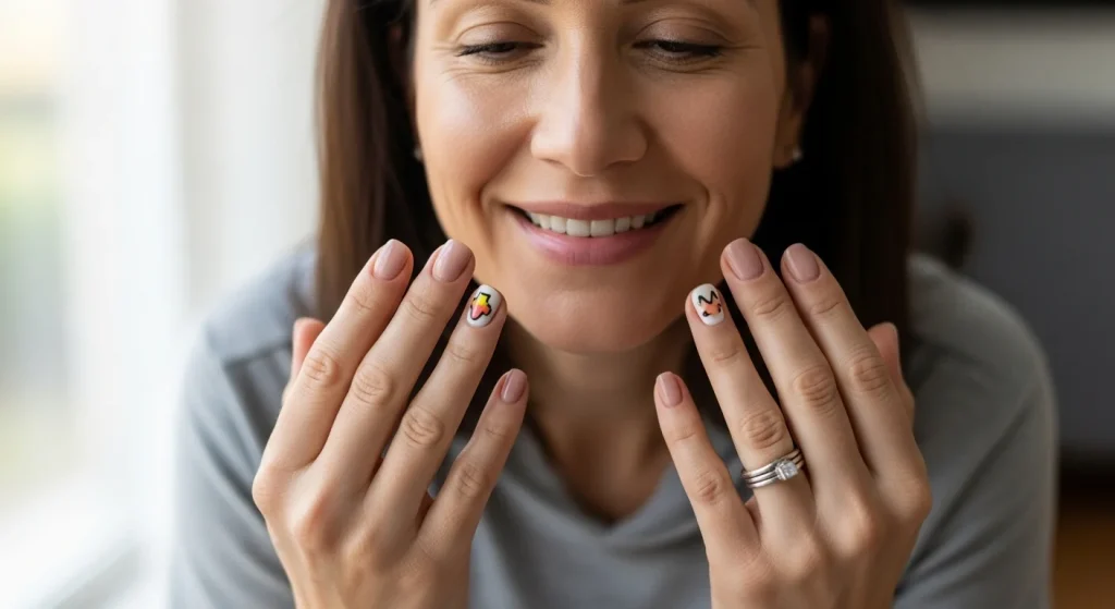 Quick Nails, Big Confidence: Easy Designs for Tired Moms 4 nail idea mom