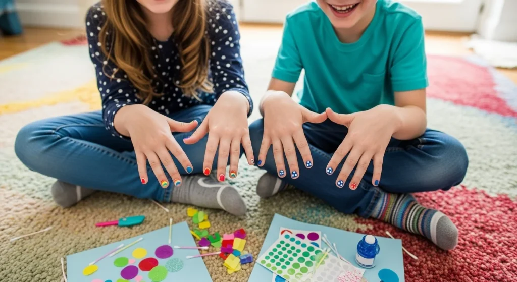 Tiny Fingers, Big Style: 15 Nail Ideas for Kids They’ll Love 15 DIY Friendship Nails