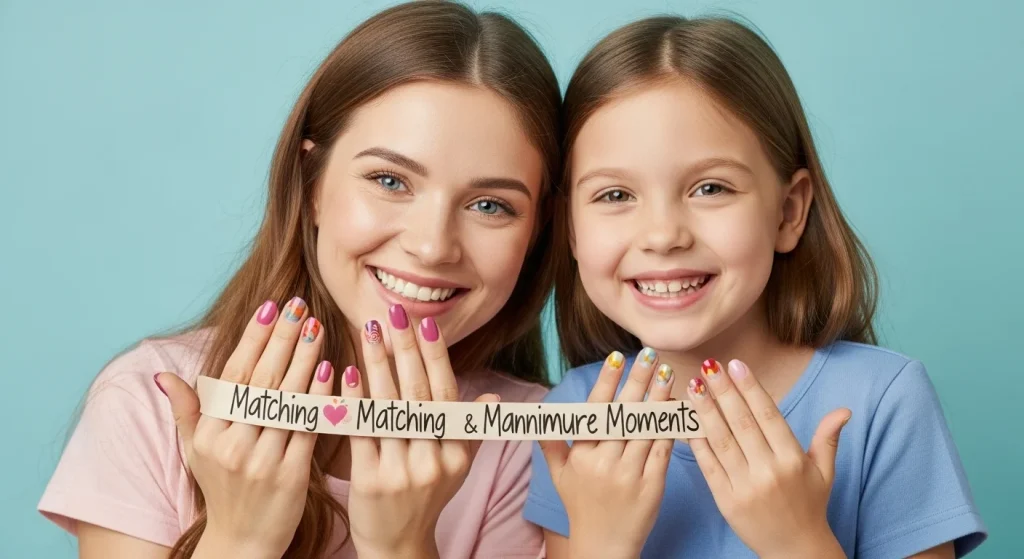 Matching Nails, Matching Smiles: Mom & Kid Manicure Moments 2 Matching Nails, Matching Smiles: Mom & Kid Manicure Moments
