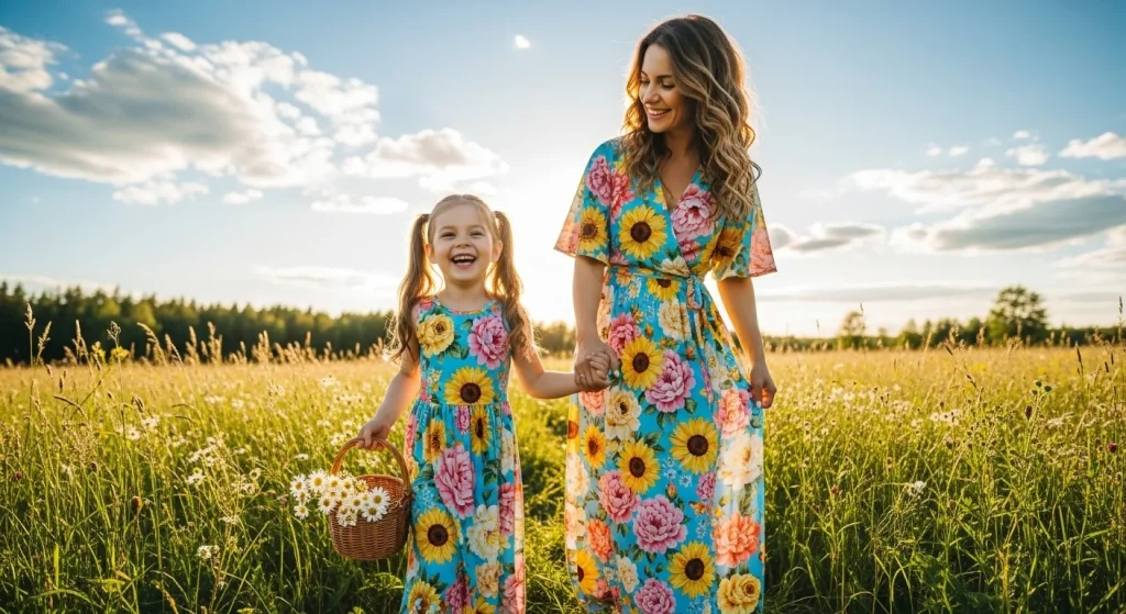 12 Cutest Mom & Daughter Matching Outfit Ideas That'll Melt Hearts Everywhere 3 Floral Maxi Dresses for Sunny Days