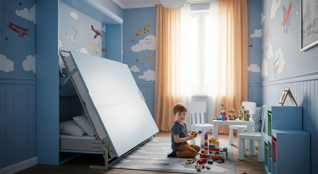  Murphy Beds (Fold-Away Beds) in a kid room