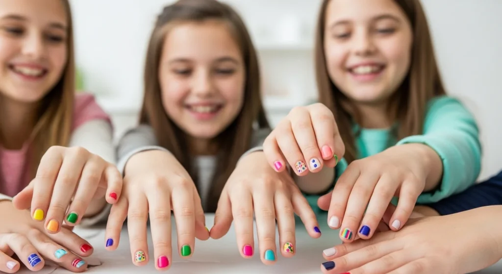 Tiny Fingers, Big Style: 15 Nail Ideas for Kids They’ll Love 3 Peel-Off Polish Party