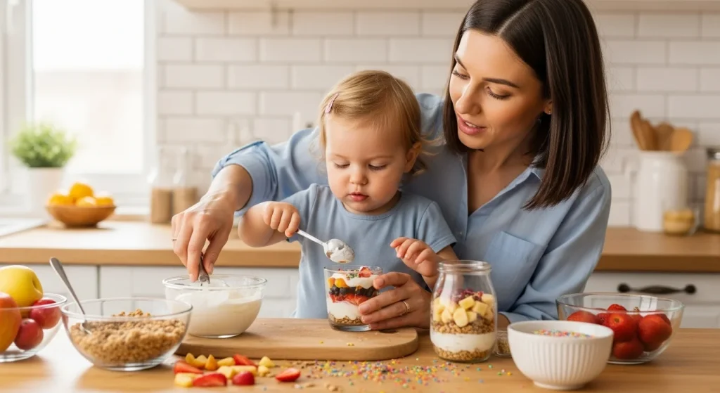Tiny Chefs in the Kitchen: 11 Toddler Recipes That Double as Activities 4 Mini Yogurt Parfaits