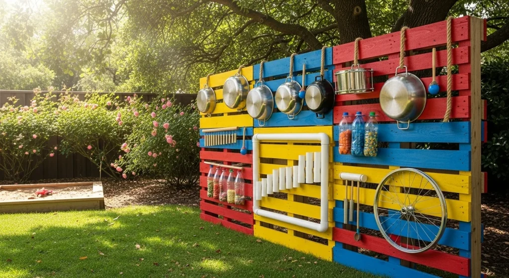 Backyard Bliss: 10 Genius Ideas to Turn Your Yard into a Toddler Paradise 10 Outdoor Music Wall