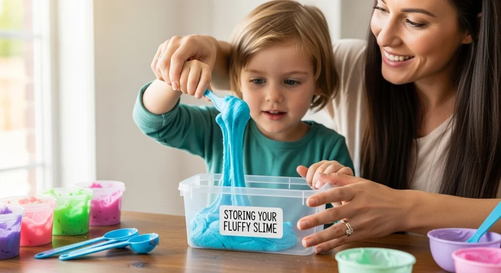 The Best Fluffy Slime Recipe That Moms and Kids Are Obsessed With! 11 Storing Your Fluffy Slime