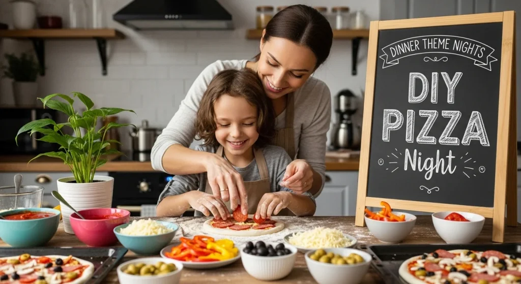10+7 Dinner Theme Nights Kids Will Absolutely Love 6 DIY Pizza Night