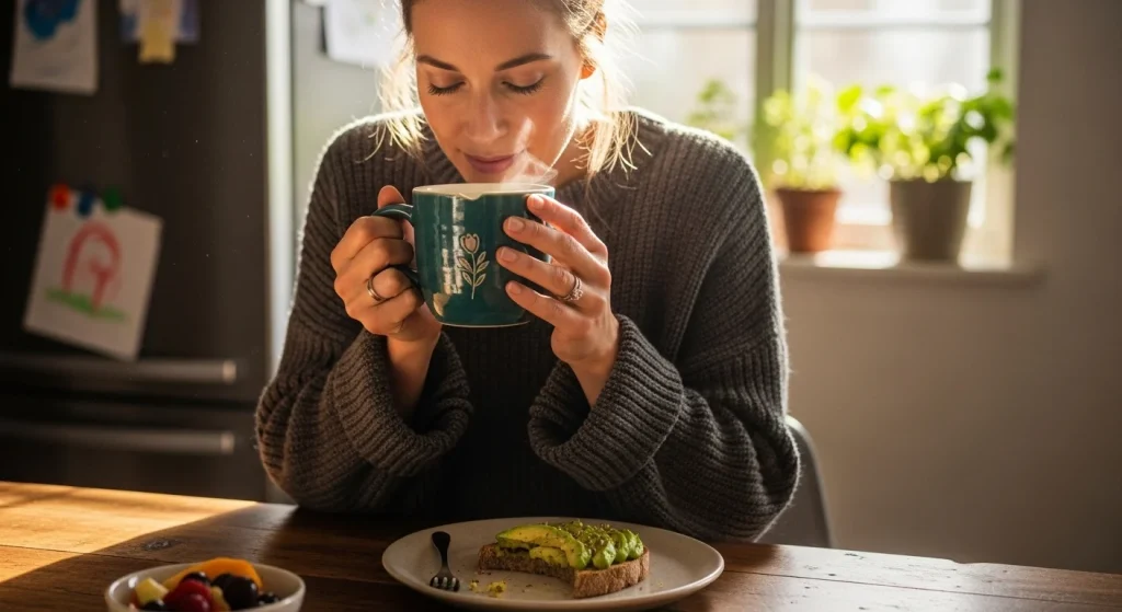 Mom Aesthetic Tips: Create Cozy Home Vibes & Effortless Style 16 Morning coffee ritual in your favorite mug.