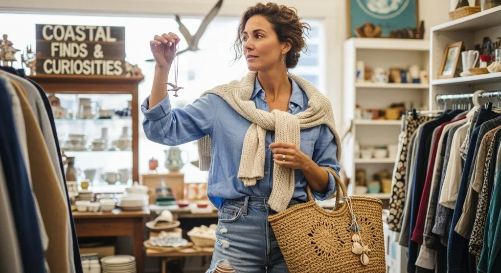 How Moms Can Rock the Coastal Grandma Aesthetic: Chill & Chic Fashion 14 Thrift & Secondhand Finds – Linen shirts, oversized sweaters, and woven bags are common thrift treasures.