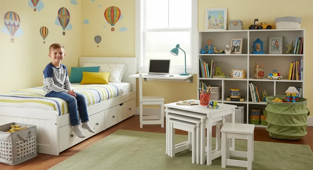 Budget-Friendly Kids Room Makeover Ideas That Look Expensive 7 Invest in Multi-Purpose Furniture