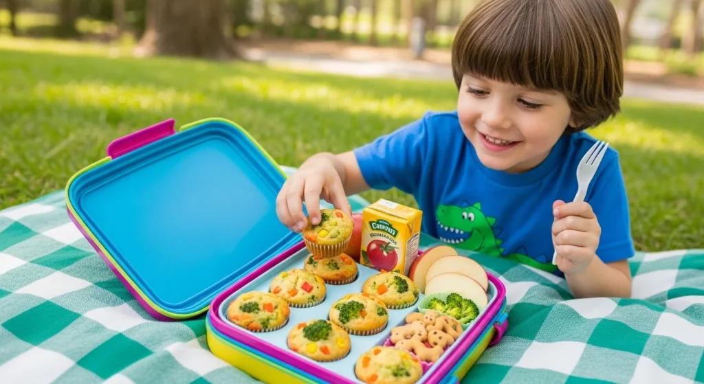 12 Lunchbox Ideas So Good Your Kids Will Lick the Box 8 Mini Veggie Muffins