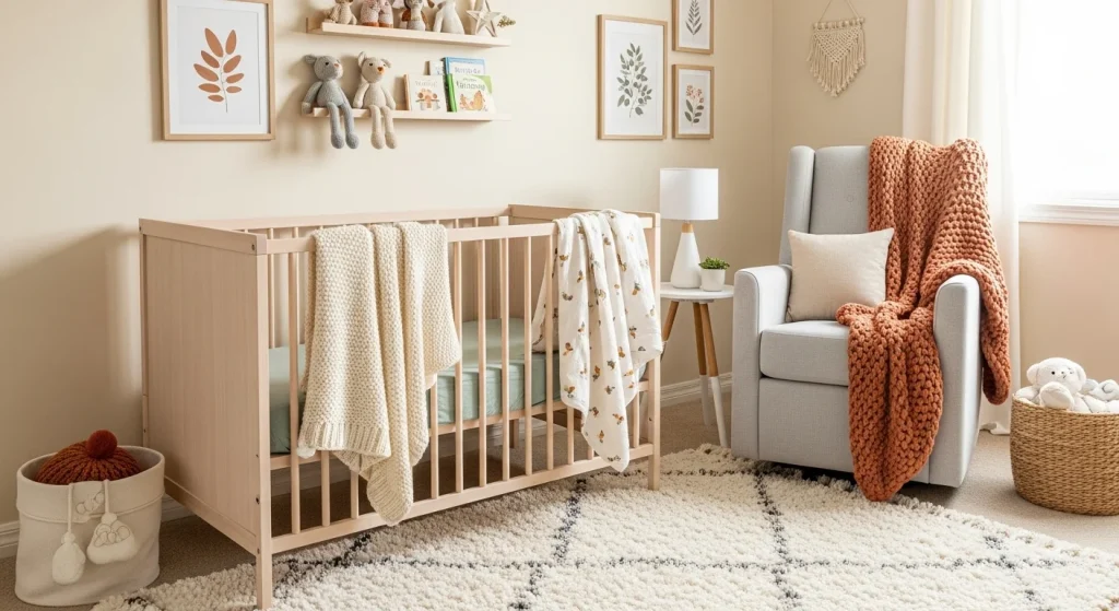 Mom Aesthetic Nursery Ideas on a Budget: Cozy & Stylish Hacks 7 Cozy Textiles = Instant Aesthetic