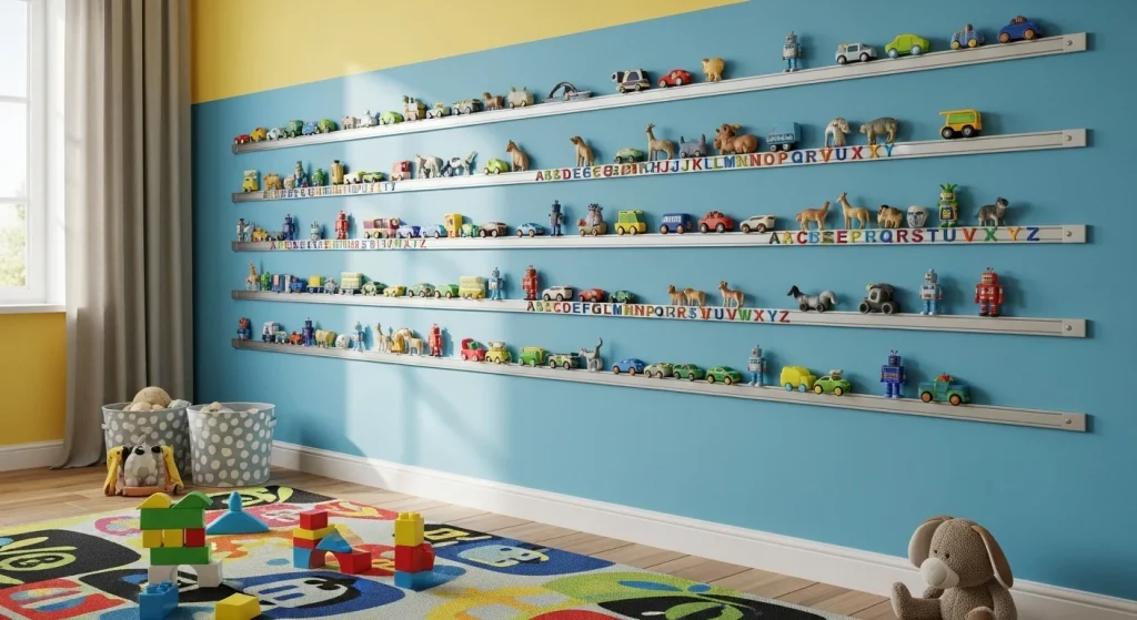 Toy Clutter Be Gone: 15 Genius Storage Hacks for a Mess-Free Kids’ Room 12 Magnetic Strips for Tiny Toys