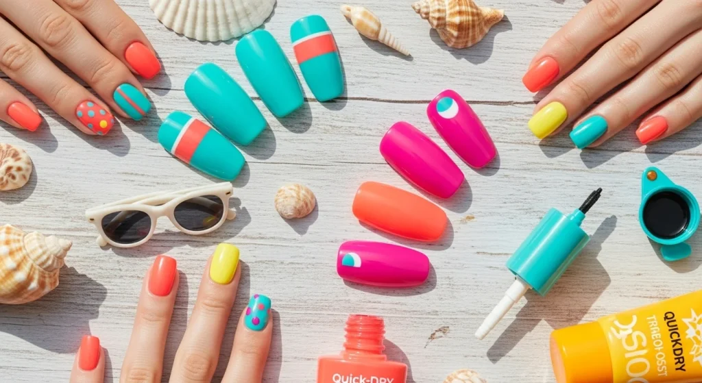 From Pool Days to Playdates: Easy Nail Styles for Summer Moms 6 Quick-Dry Bold Shades
