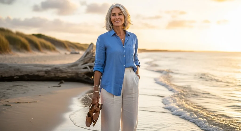 How Moms Can Rock the Coastal Grandma Aesthetic: Chill & Chic Fashion 5 Linen Pants & Wide-Leg Trousers