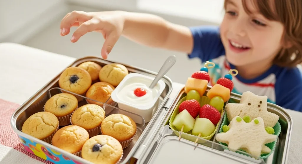 12 Lunchbox Ideas So Good Your Kids Will Lick the Box 4 Pancake Mini Muffins
