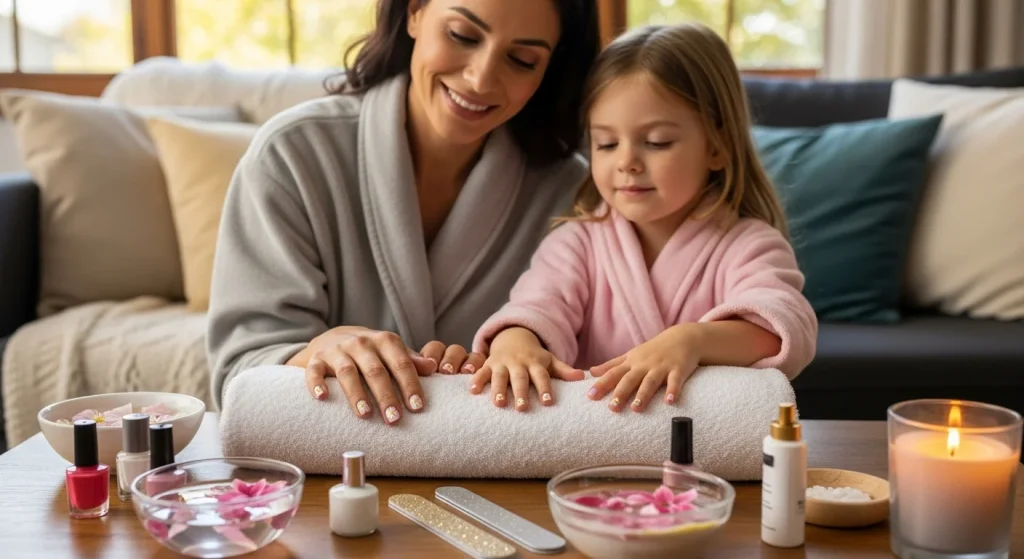 Tiny Hands, Big Style: Nail Ideas for Moms & Little Ones 16 Spa Day at Home