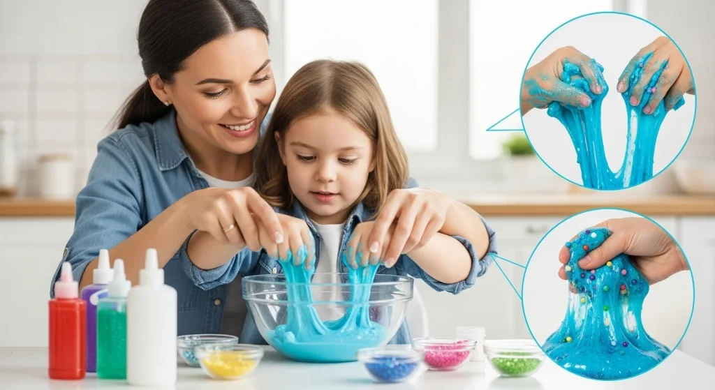 The Best Fluffy Slime Recipe That Moms and Kids Are Obsessed With! 8 fine motor skills